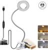 LED Reading Light with Clamp 3 Color & 10 Brightness Desk Lamp Flexible Gooseneck Book Lamp Kids Reading Night Light Book Light