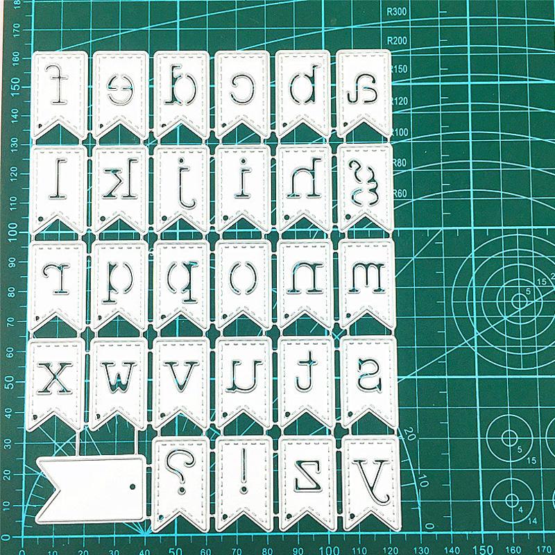 26 узоров с английским алфавитом, металлические трафареты для скрапбукинга, тиснение, трафареты для изготовления карт, ремесленный декор