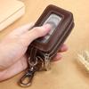 Universal Zipper Double-Layer Key Case Mini Portable Car Key Case PU Storage Bag Key Organizer Pouch Gift