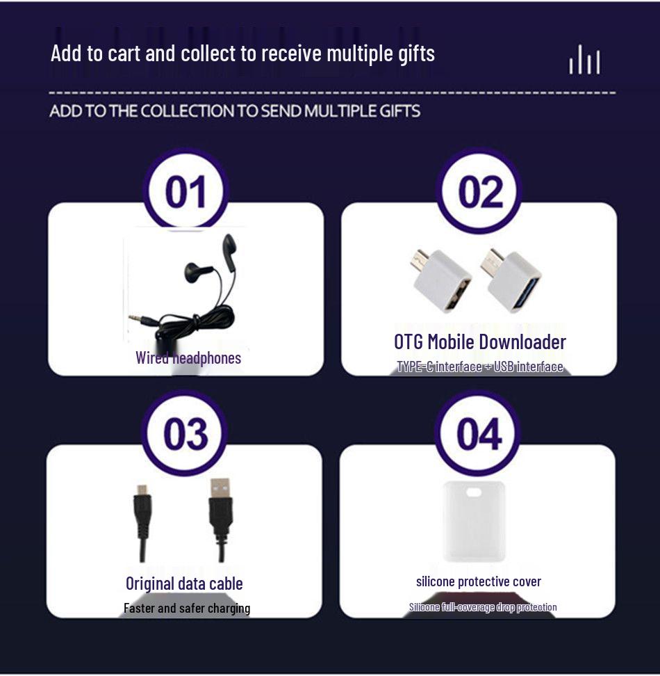 Touchscreen MP4/MP3 Player with Bluetooth, English Interface, MP5 Student Version for Reading Novels.