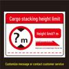 Waterproof Rubber Cargo Stacking Height Limit Sign