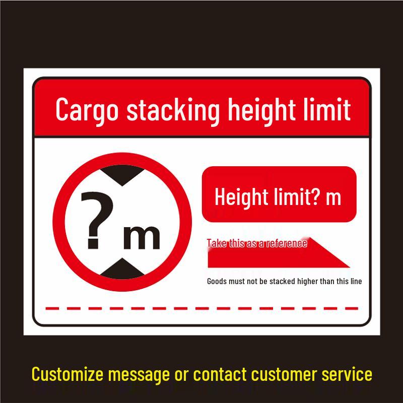 Waterproof Rubber Cargo Stacking Height Limit Sign
