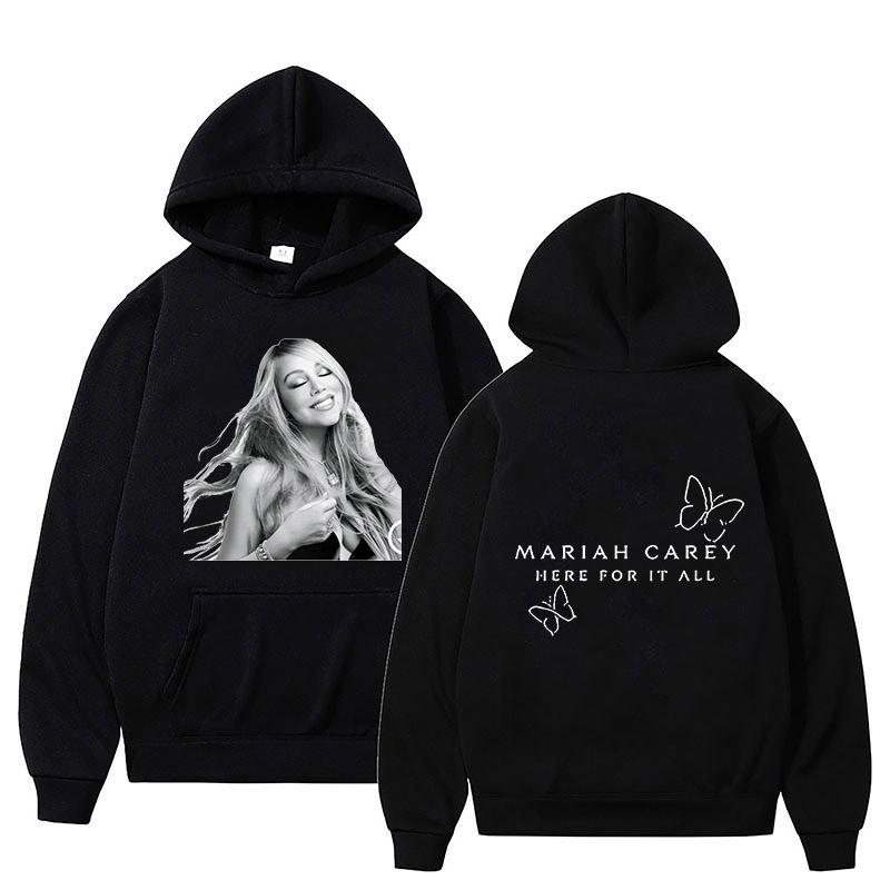 2025 Hoodies Mariah Carey Here for It All Tour Sweatshirts Men Women Clothing Pullovers Fans Gift Streetwear Long Sleeve Clothes