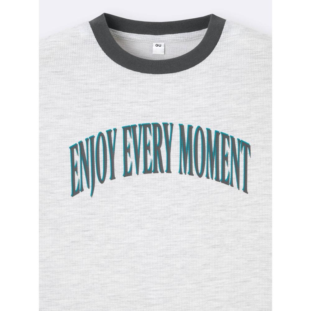 GU by Uniqlo Детская футболка унисекс Dry Waffle Boxy с рукавом 5 минут 