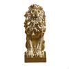 Европейский стиль статуэтка льва статуя орнамент яркая коллекционная скульптура животного из смолы для рабочего стола