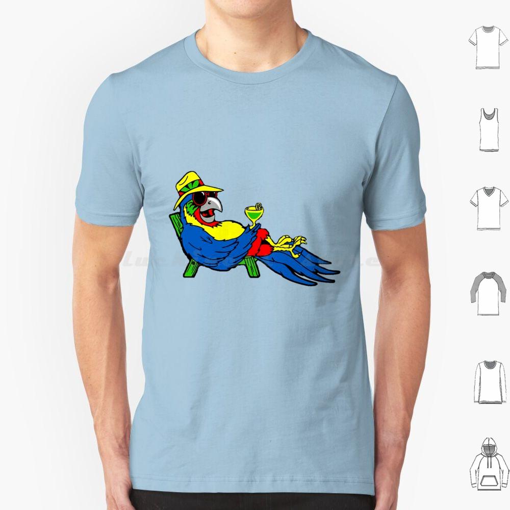 Parrot Nyelonjor T Shirt 6xl Cotton Cool Tee Jimmy Buffett Beach Parrothead Margaritaville Buffett Parrot Surfing Pirate