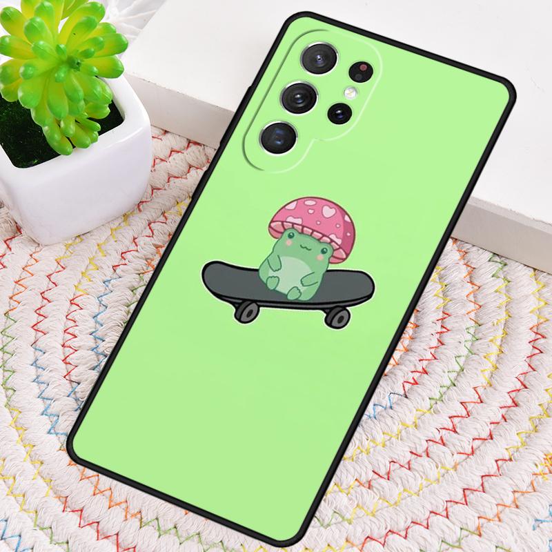 Лягушка Скейтборд Милый Кавайный Чехол для Телефона для Samsung Galaxy note 10 pro S26 Ultra S23 S24 FE S25 S21 S22 PLUS ударопрочный Чехол