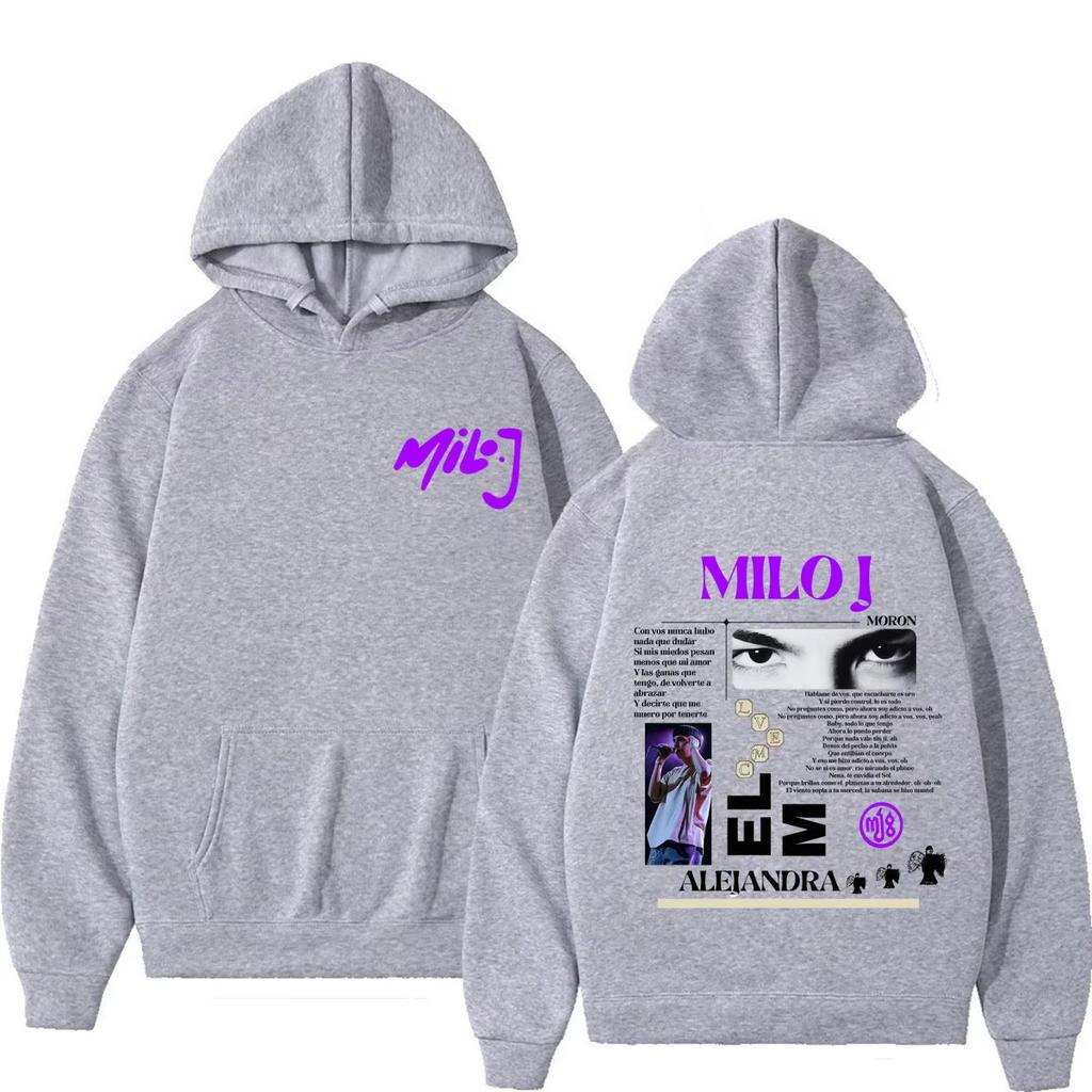 Rapper Milo J La Vida Era Mas Corta Album Tour 2026 Merch Hoodie Men Women Fashion Pullover Long Vintage Printed Sweatshirt