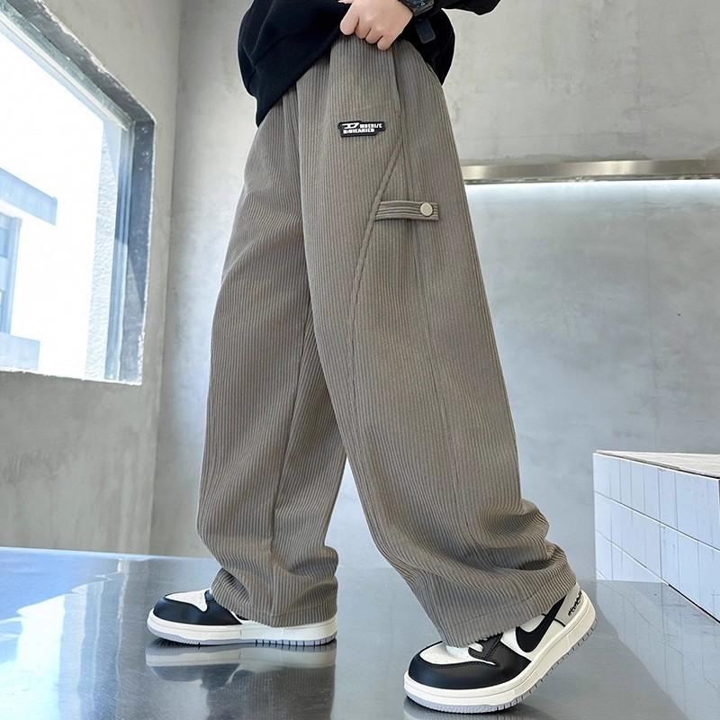 Boys’ Trousers – New Arrival: Children’s Sports Trousers, Straight-leg Trousers for Older Children, Autumn/Winter Corduroy Casual Trousers