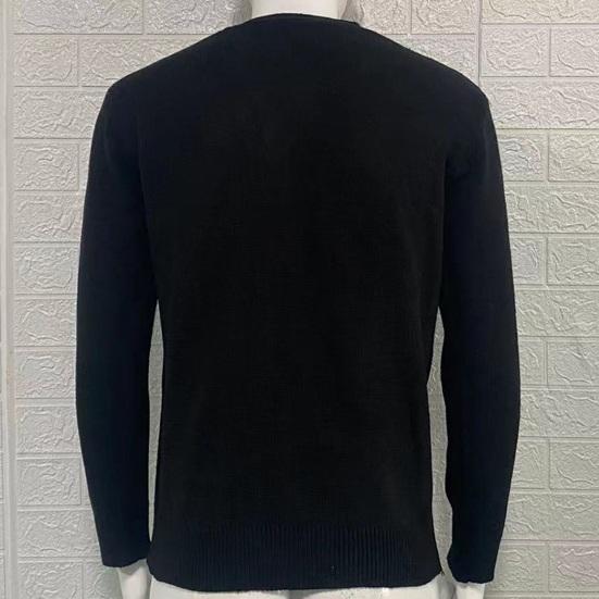 Мужской кардиган, свитер с V-образным вырезом, одноцветный, однобортный, приталенный, вязаный, эластичный, мягкий, с длинными рукавами, на пуговицах, повседневный теплый мужской свитер, пальто