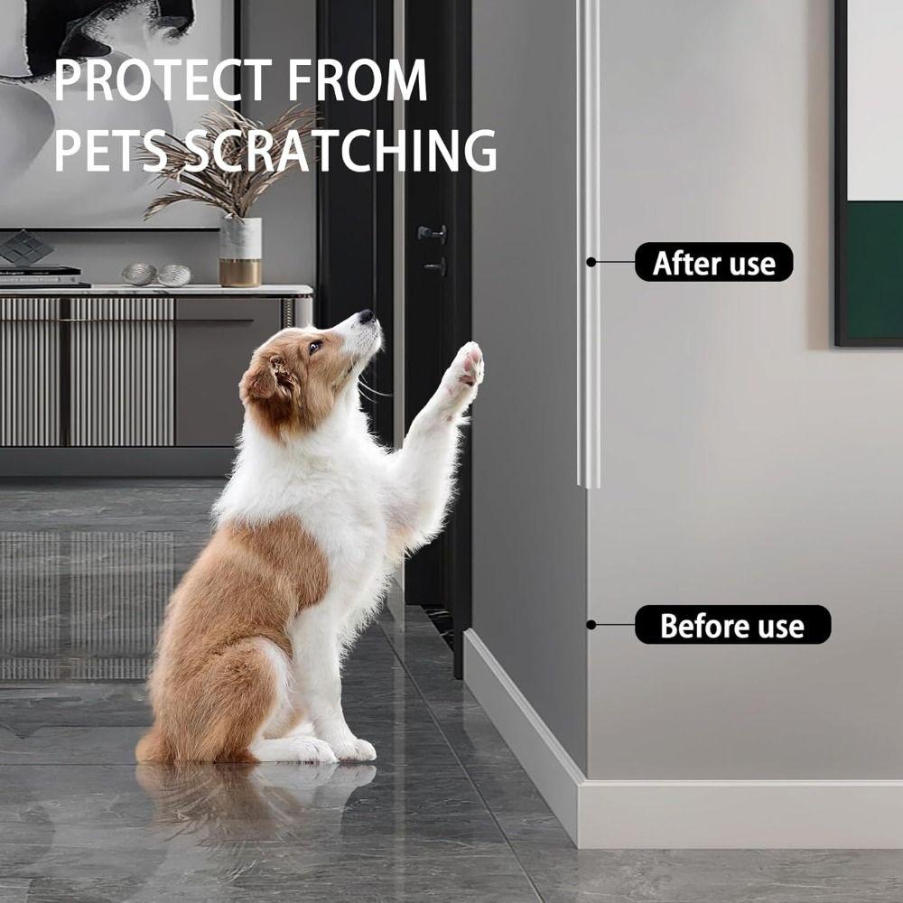 Clear Wall Edge Molding Trim Self Adhesive Right-angle Strip Wall Corner Protector Kids Safety