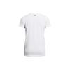 Under Armour Project Rock Johnson Letter Casual Crew Neck T-Shirt Women T-Shirts White 1382701-100