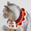 Новогодний слюнявчик и шерстяной шарф для питомца: Праздничный весенний ошейник для привлечения богатства и благословений