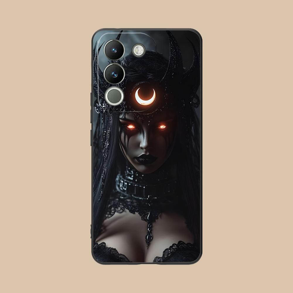 Dark Goddess Lilith Phone Case for VIVO Y77 76 75 74 73 72 58 56 55 51 50 38 36 Y19 Y18 Y03 Y01 5G Soft TPU Shockproof Cover