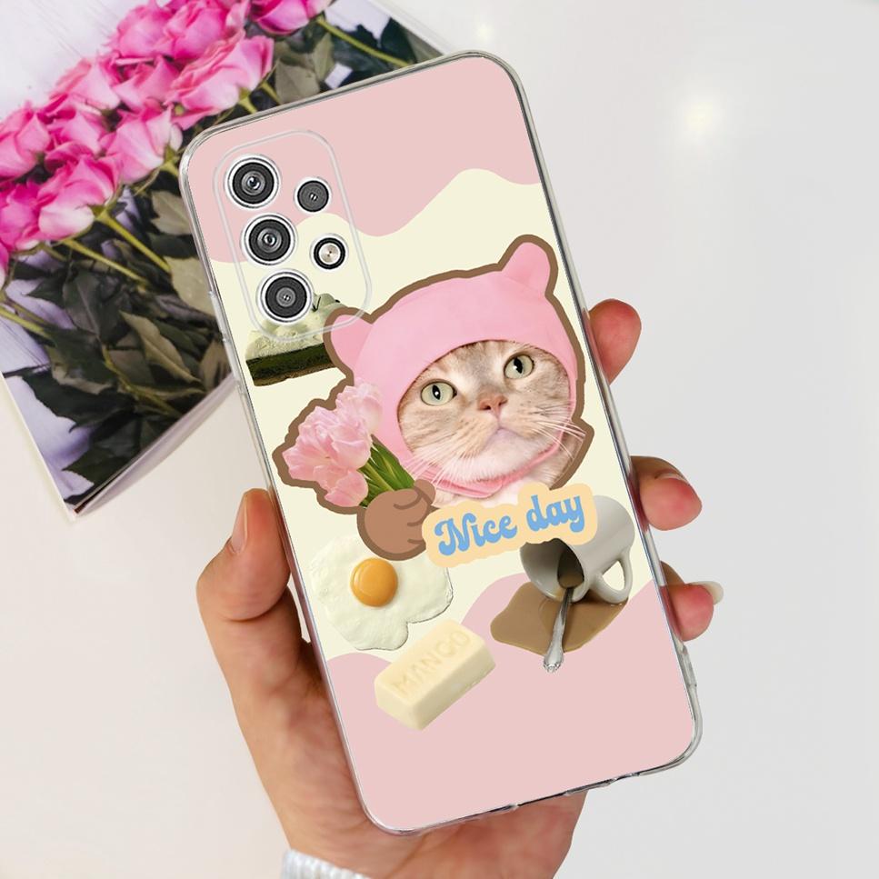For Samsung Galaxy A23 5G A23 4G Case Cartoon Astronaut Cat Soft Silicone TPU Cover For Samsung A23 a23 6.6" Bumper Phone Case