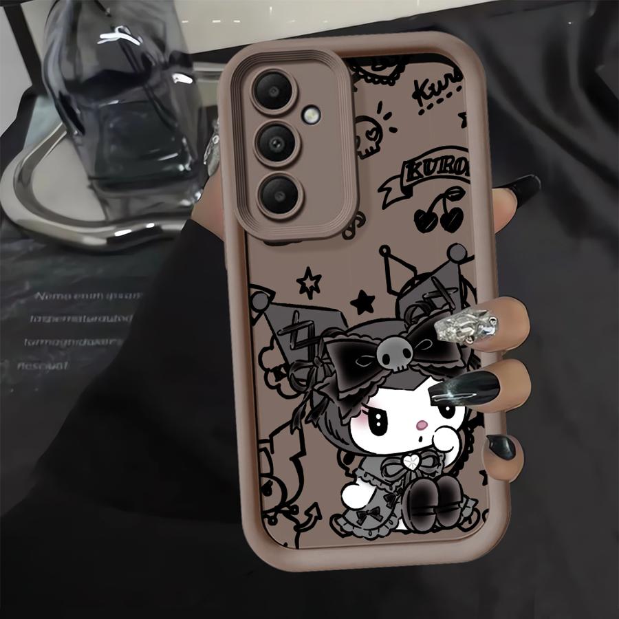 Case for Samsung Galaxy A56 A55 A25 A26 A21s A35 A52 A54 A73 A32 A22 A36 A24 Phone Cover Sanrio Cool Kuromi
