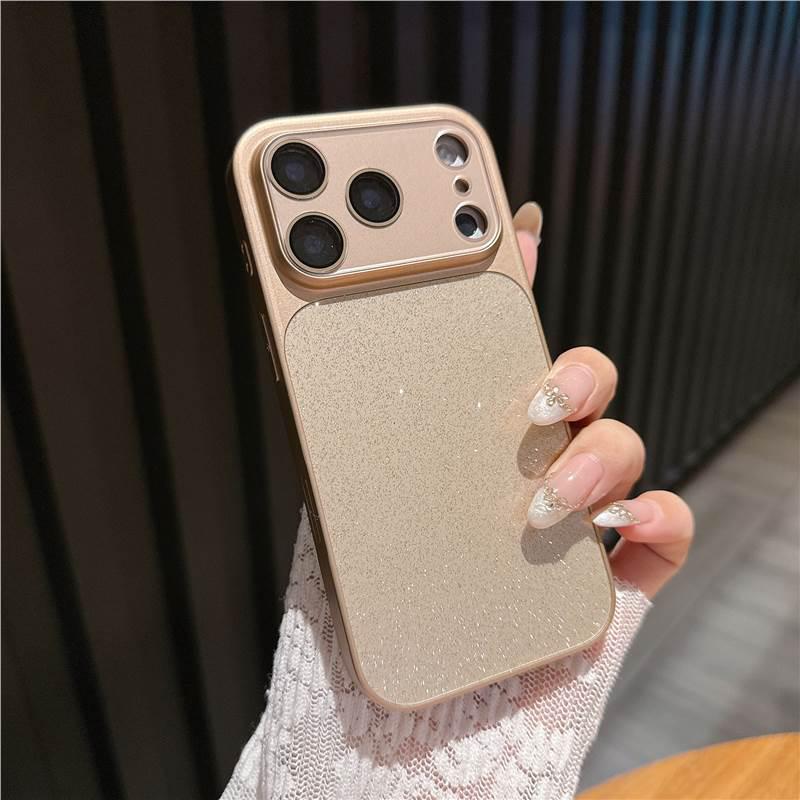 Премиальный противоударный чехол с блестками и большим окном для iPhone 17, 16, 15, 14 Pro Max