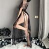 Сексуальное белье Соблазн Кружево Прозрачная Длинная юбка Кровать Свободный костюм
