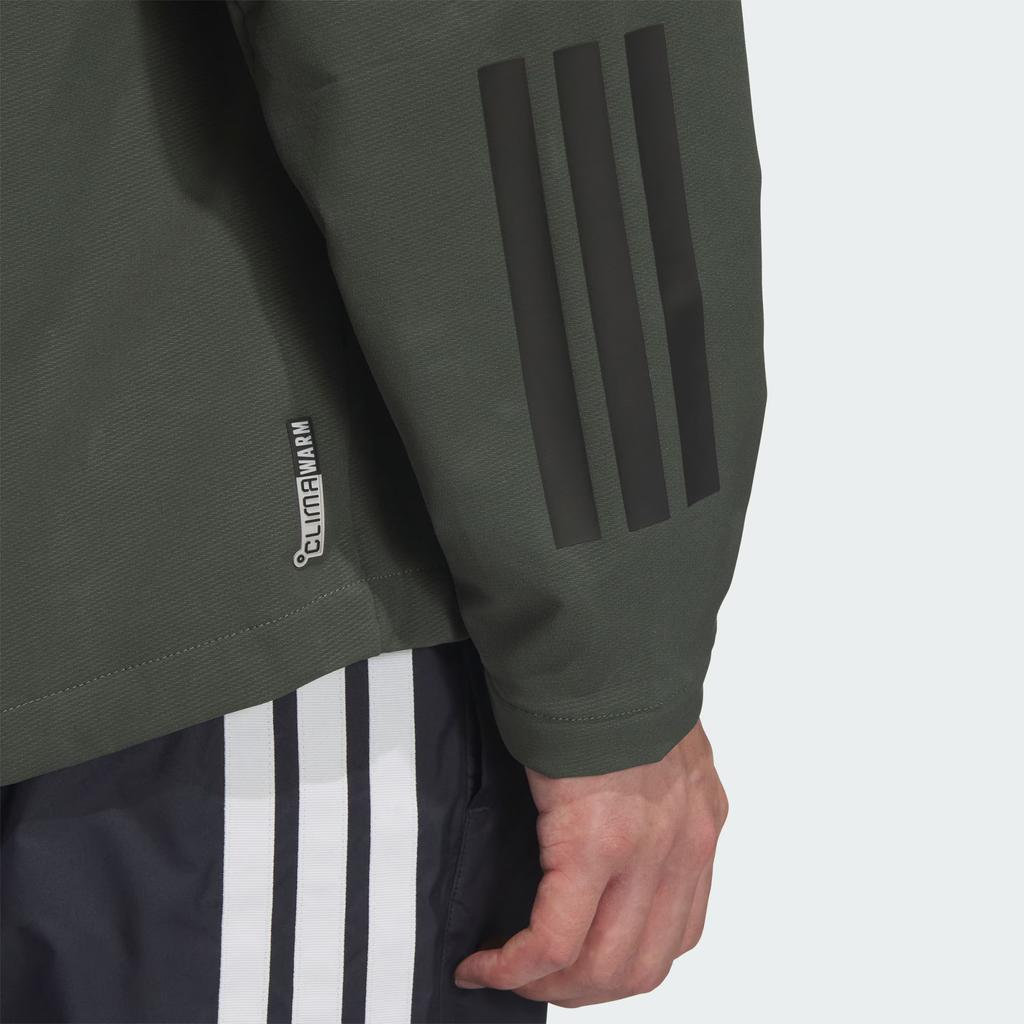 Adidas Softshell SOFT SHELL Brand Logo Water Repellent Fleece Lined Athleisure Softshell Hooded Long Sleeved Jacket KF5225