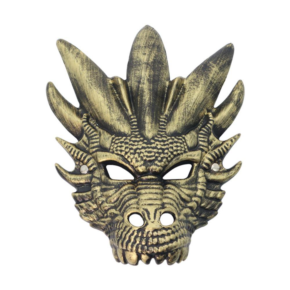 Plastic Dragon Head Mask Full Face Masquerade Mask Punk Halloween Mask  Makeup