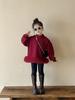 Children's Korean-Style Mesh Lace Velvet Sweatshirt Dress for Fall/Winter 2024