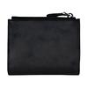 Prada Saffiano Enamel Metal Triangle Logo Snap Closure Natural Leather Wallet Women's Black