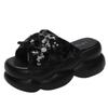 Fashion 8CM Bling Woman Platform Sandals Ladies Elegant Beach Women's Shoes Flats Summer Sandals Women Designer Shoes Girls Slippers