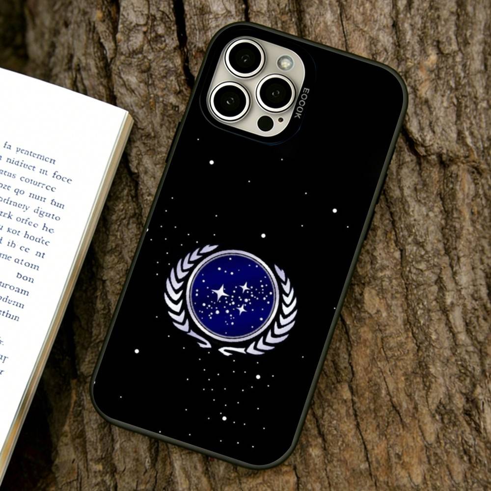 S-Trek Space Theme Phone Case For iPhone 17,16,15,14,13,12,11 Plus,Pro Max,XS,Colored Silver Plated Inside Cover