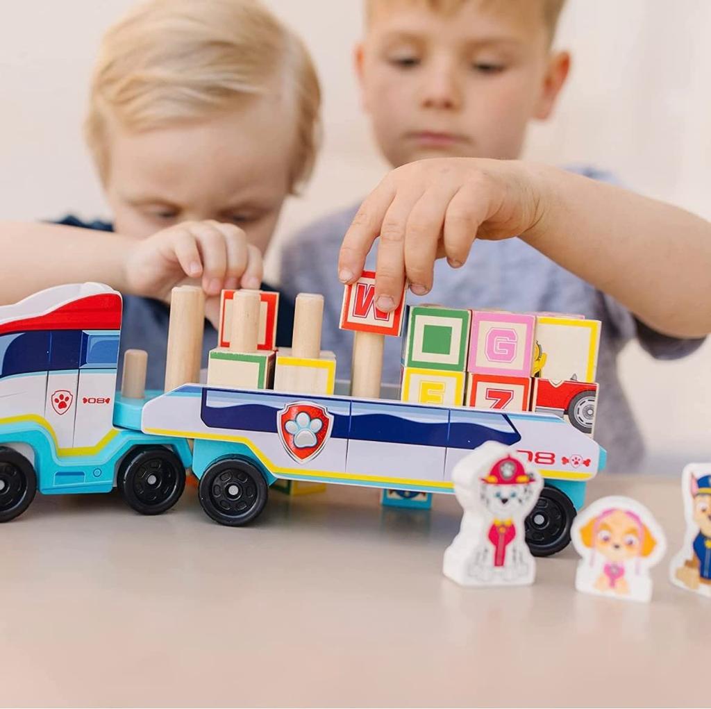PAW Patrol Melissa & Doug Wooden ABC Block Truck (33 Pieces) [Parallel Import]