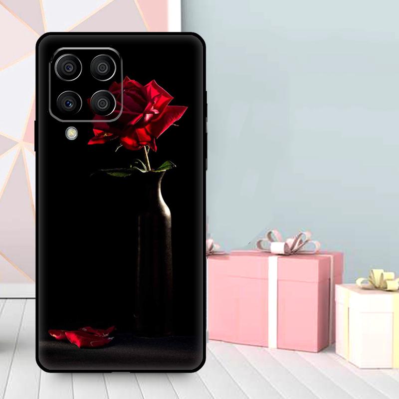 Красивый Сад Красные Розы Цветы Чехол Для Samsung Galaxy M56 M52 M32 M53 M16 M11 M21 M31 M35 M12 M13 M14 M15 M36 M55 M34 M54
