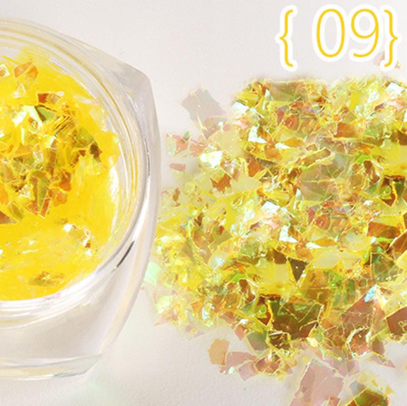 12 Color Irregular Shell Paper Nail Art Glitter Nail Sticker Small Sequin Decoration Tool