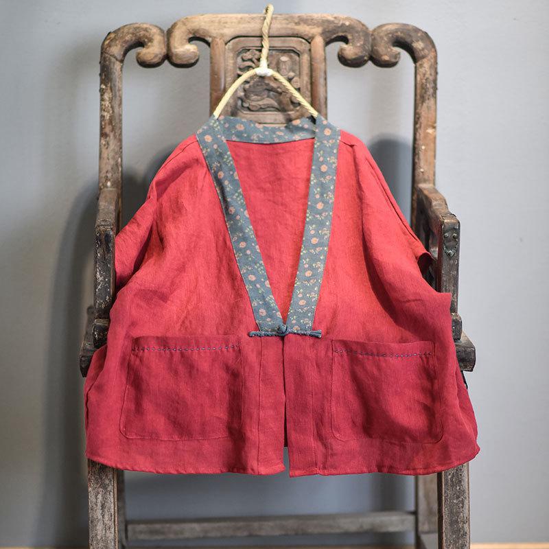 Johnature Весна-Осень с v-образным вырезом в стиле пэчворк на одной пуговице, хлопковый льняной кардиган, винтажные жилеты, свободные женские пальто
