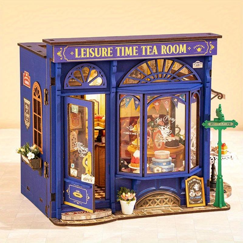 ROBOTIME Rolife 3D Puzzles Leisure Time Tea Room DIY Miniature House DG171