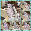 Kickstand Fashion Design Phone Case For ZTE Blade A53 Pro Cartoon Back Cover Shockproof Wrist Strap Anti-dust Wristband