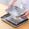 Stainless Steel Baking Pan Tray with Wire Rack Cake Baking BBQ Pan Tray Plate Oven Brownie Rack Cooking Roasting Grilling Tool