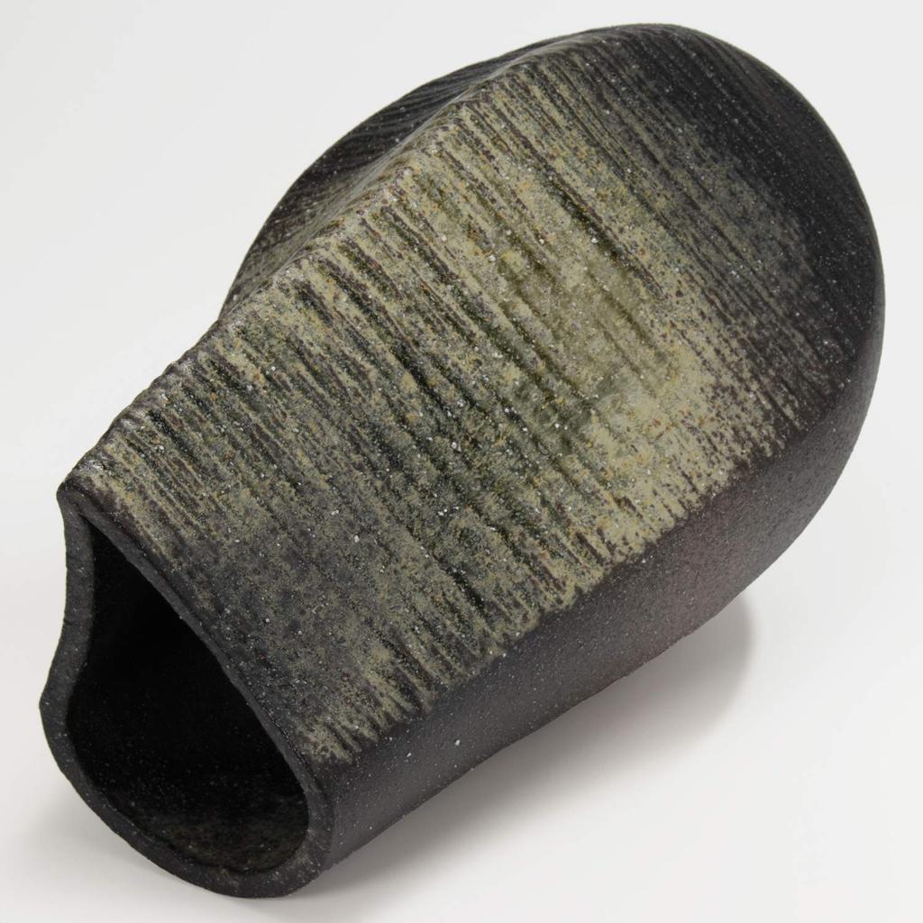 Ваза «Сигараки» в стиле «Хечимон», основание для цветка, большая, зеленая, старинная керамика, MR-1-2617