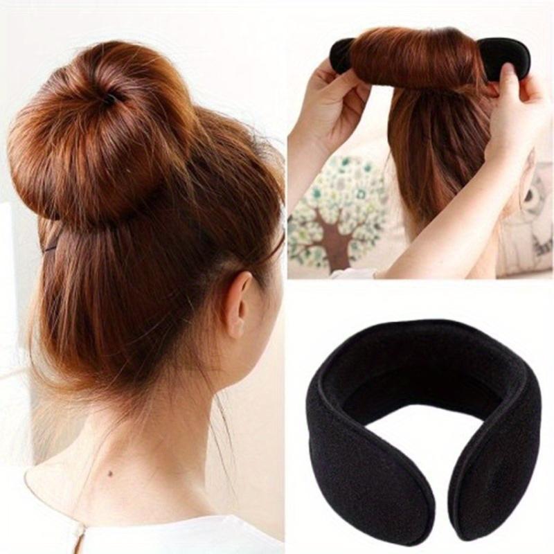 Sponge Plastic Loop Curly Hair Tool - Twist Donut Bun Curler. Scrunchie Headband for Easy Hairstyles, Styling Accessory