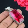 Кулон из драгоценного камня с розовым топазом, твердый кулон из стерлингового серебра 925 пробы, ювелирный подарок для унисекс