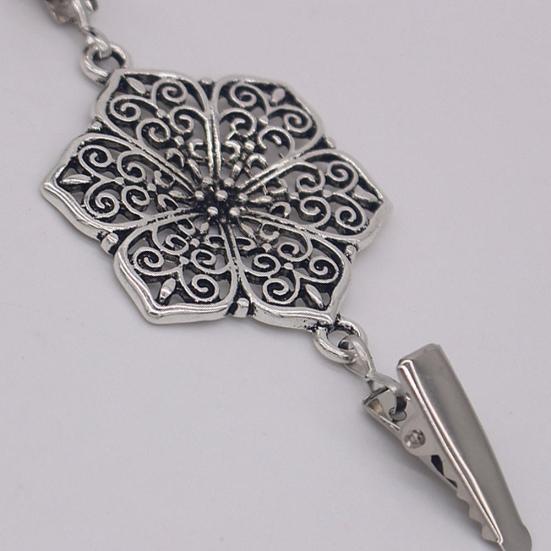 Винтажный женский свитер с двойным зажимом и полым цветком, воротник рубашки, кардиган, клипса