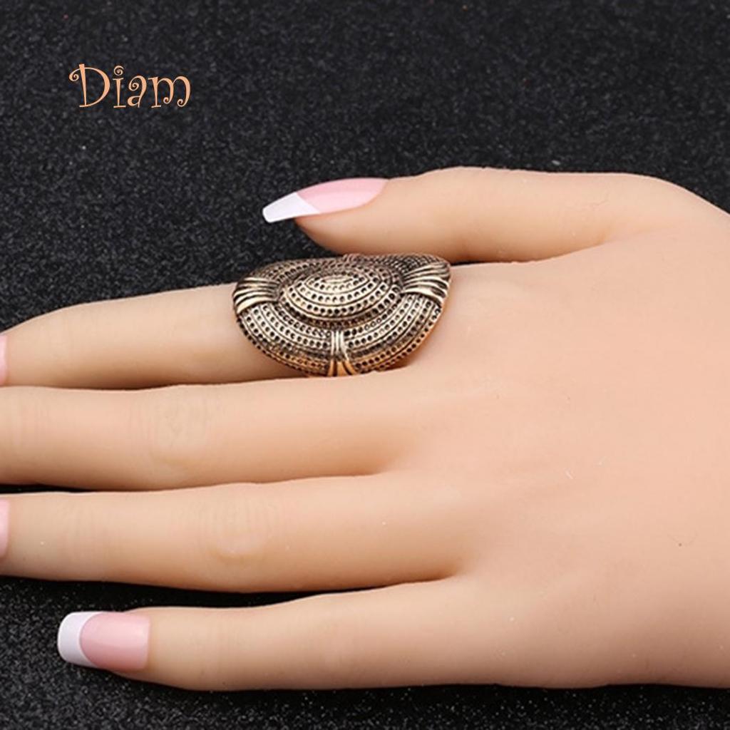 Miss Sugar Creative Exaggerate Mesh Holes Design Alloy Finger Ring Men Women Jewelry Gift