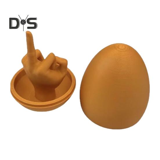 Пасхальное яйцо, розыгрыш со средним пальцем, подарок для взрослых, забавный 3D-печатный грубый розыгрыш с яйцом, веселый сюрприз, наполнитель пасхальной корзины