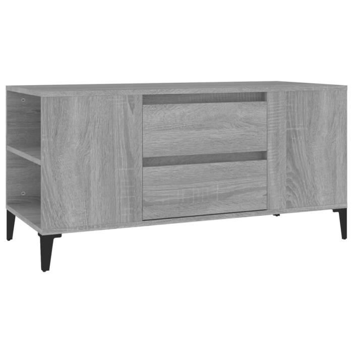 VidaXL TV Stand Sonoma Grey 102x44.5x50 Cm Engineered Wood 819610