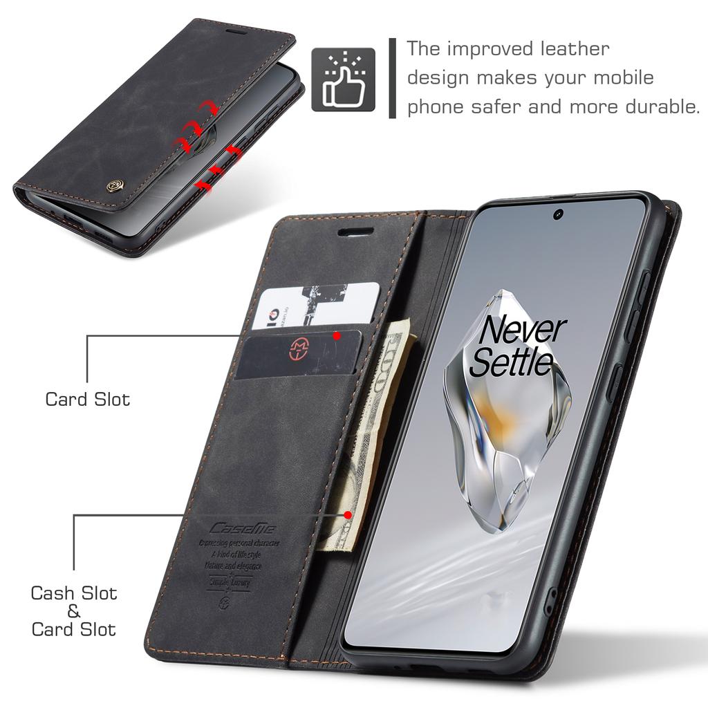 CASEME 013 Series For OnePlus 12 5G Case Business Style Card Slots Cell Phone Cover
