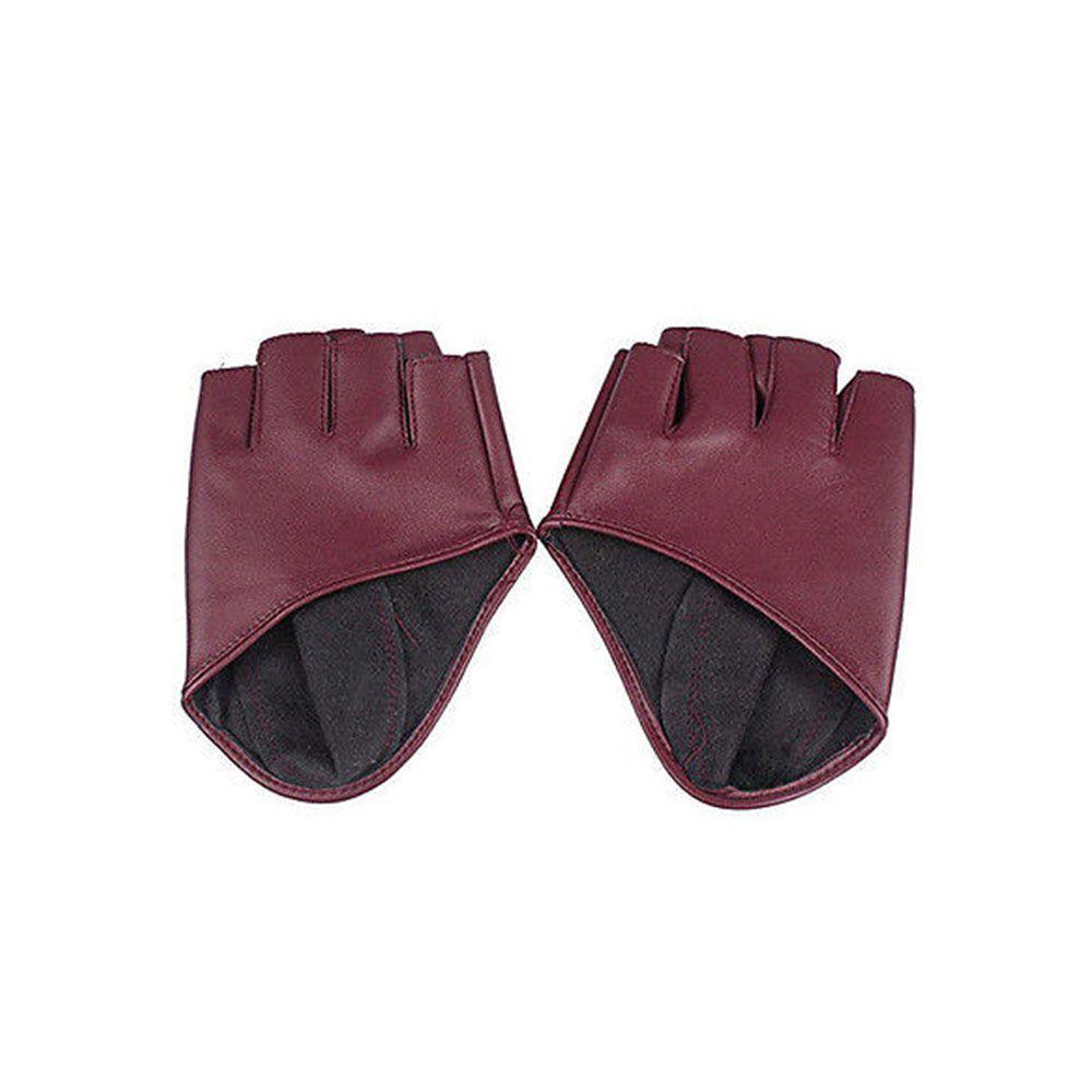 Women Clothing Accessories PU Leather Pole Dance Fingerless Gloves Half Palm Half Finger