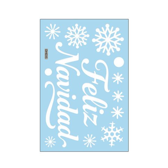 Рождественская наклейка на окно с Санта-Клаусом и котом - Съемный водонепроницаемый ПВХ