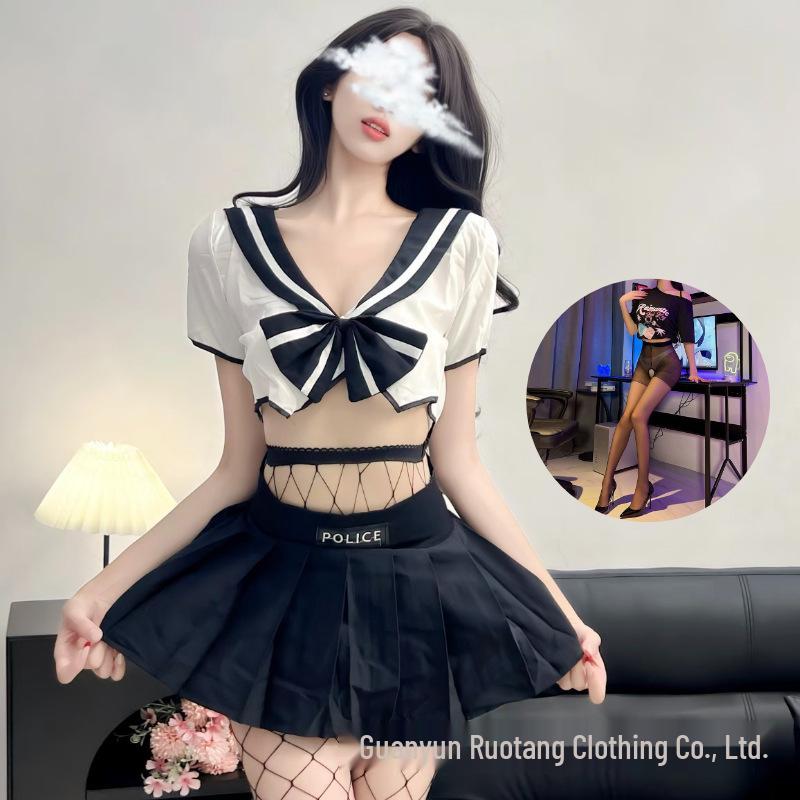 Комплект нижнего белья для косплея "Искушение школьницы": Форма JK, короткая юбка, купальник, милый и игривый.