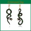Модные асимметричные серьги-змеи Шикарные современные украшения с животным дизайном