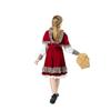 Halloween Girls Medieval Manor Farm Maid Cosplay Costumes with Hood Little Red Riding Role-Playing Stage Performance Disguise
