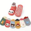 3 Pairs/Set Cartoon Animal Pattern Floor Socks Breathable Kids Step Socks Kids Cotton Socks