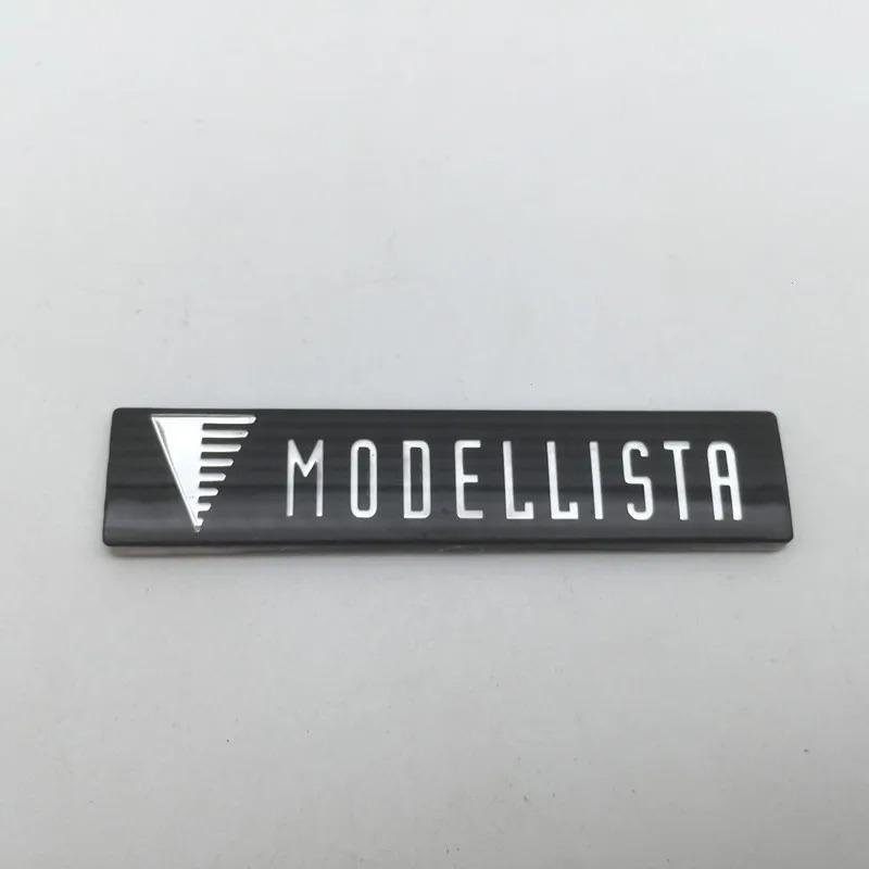 1Pc MODELLISTA Logo car Front lip small label Grill Fender side rear Trunk Badge Emblem Sticker Decals styling auto Accessories